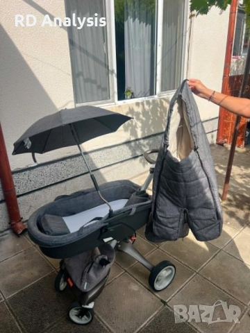 Stokke Xplory V5 Бебешка количка, снимка 2 - Детски колички - 54900083