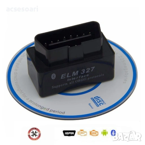 ELM327 OBD2 Bluetooth FW v1.5 двуплатков продукт - Авто диагностика, снимка 4 - Аксесоари и консумативи - 40021771