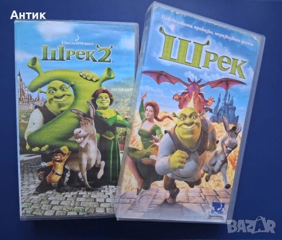 Видеокасети VHS Шрек 1 - 2 Част