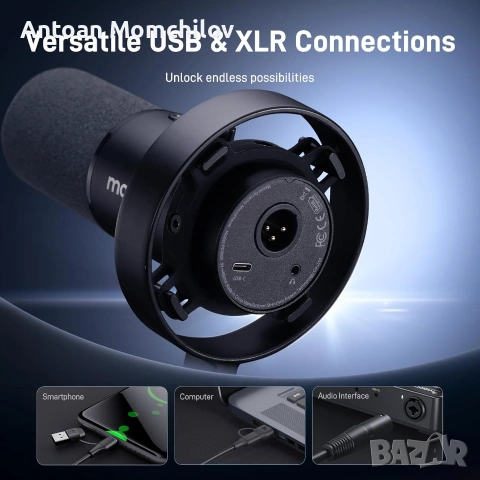 Динамичен микрофон Maono PD300X USB/XLR, снимка 5 - Микрофони - 55178748