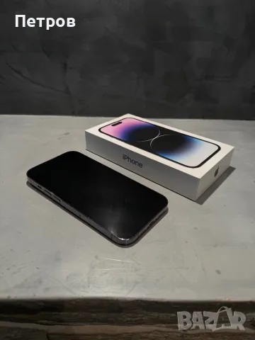 ПЕРФЕКТЕН Iphone 14 Pro 256 GB Deep Purple, 100% батерия, снимка 6 - Apple iPhone - 55449517
