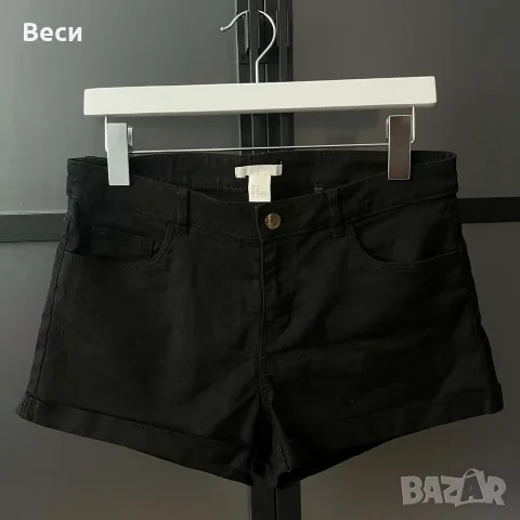 Дънкови черни къси панталони H&M