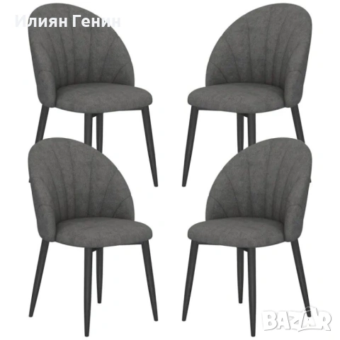 Комплект от 4 трапезни стола HOMCOM, снимка 10 - Столове - 54260917