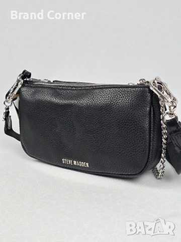 Нова дамска чанта Steve Madden MAXIMA Black Croc с портмоне, снимка 4 - Чанти - 54405313
