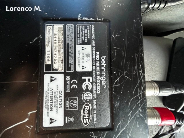 Миксер Behringer NOX303 , снимка 5 - Ресийвъри, усилватели, смесителни пултове - 54309134