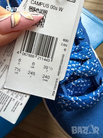 Оригинални нови сини кецове adidas Originals Campus 00s !37,39 н, снимка 3 - Кецове - 54624809