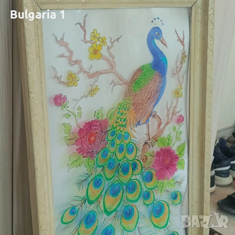 Рисунка върху стъкло (рисувано стъкло/стъклопис) , снимка 2 - Антикварни и старинни предмети - 55240301