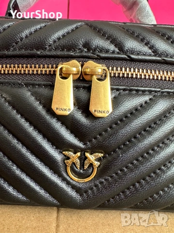 Дамска чанта PINKO Vanity Case в черен цвят, снимка 5 - Чанти - 54474707