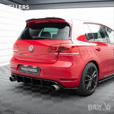 Спойлер Maxton style за голф 6 gtd Vw golf 6 gtd лип спойлер, снимка 2 - Части - 54371863