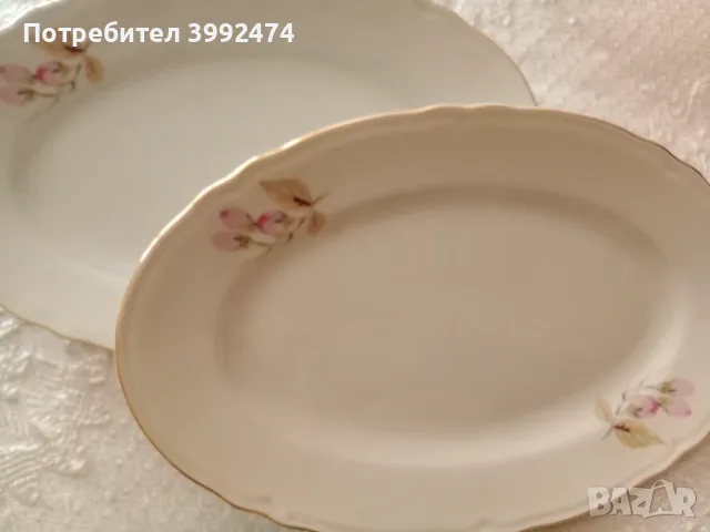 Изискан сервиз чинии, със златен кант, снимка 2 - Чинии - 55544044