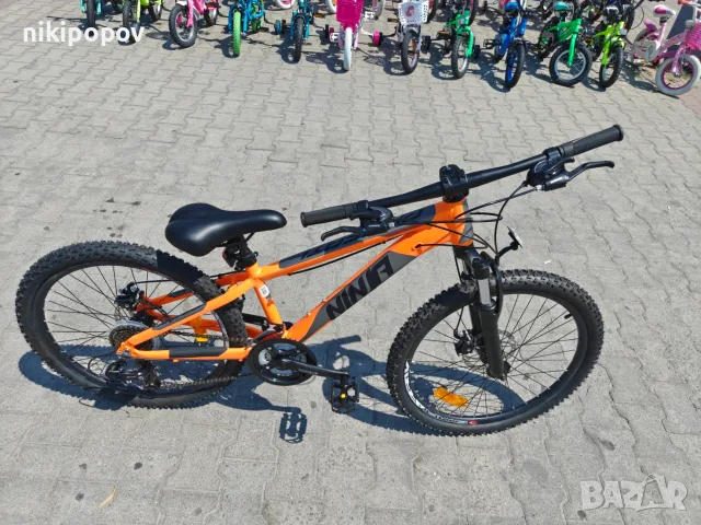 BG Алуминиев велосипед 24" NINJA оранжев, снимка 3 - Велосипеди - 55439624