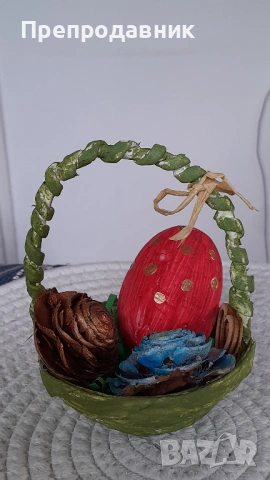 Празнична Ръчно Изработена Кошничка – Великденски Уют, снимка 5 - Декорация за дома - 54003092