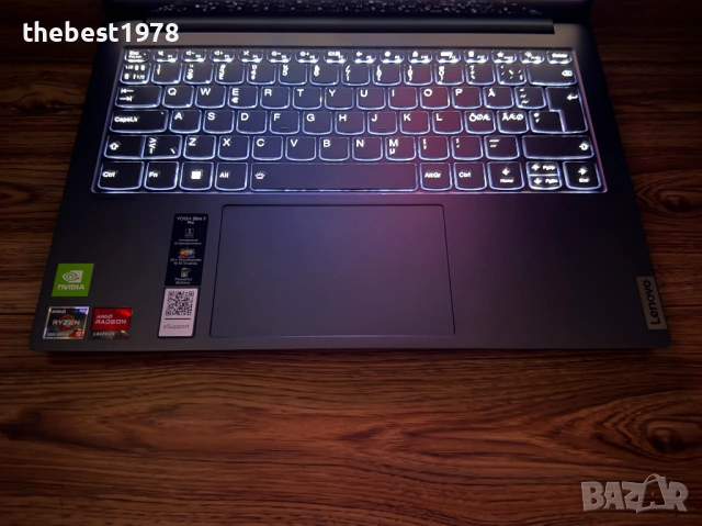 90Hz 2.8k OLED Yoga Slim 7 PRO 14`Ryzen 9-5900HS/16GB RAM/512GB SSD/Nvidia MX450/True Black 500 HDR, снимка 3 - Лаптопи за игри - 54733908