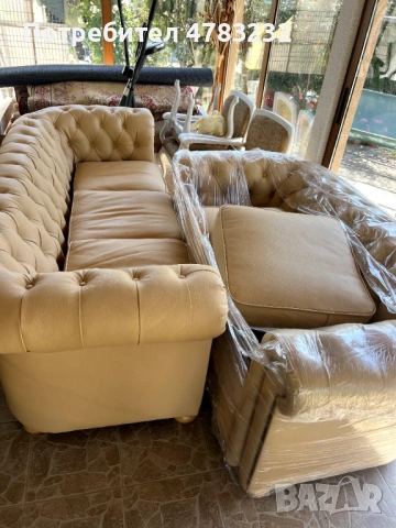 Комплект холна гарнитура еко кожа; Диван тройка, диван двойка, фотьойл, снимка 4 - Дивани и мека мебел - 54037990