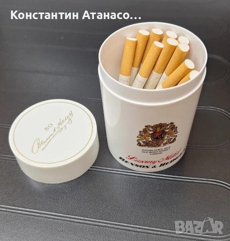 Корекомска цилиндрична кутия за цигари, снимка 5 - Колекции - 55002099