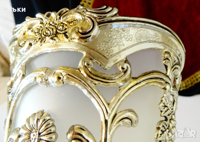 Посребрена ваза,лози,грозде,Art Nouveau , снимка 4 - Вази - 55102643