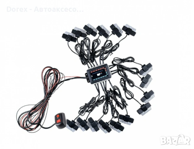 Комплект 16 LED блиц светлини с контролер 12V – жълти аварийни лампи за пътна помощ и платформа, снимка 3 - Аксесоари и консумативи - 54253892