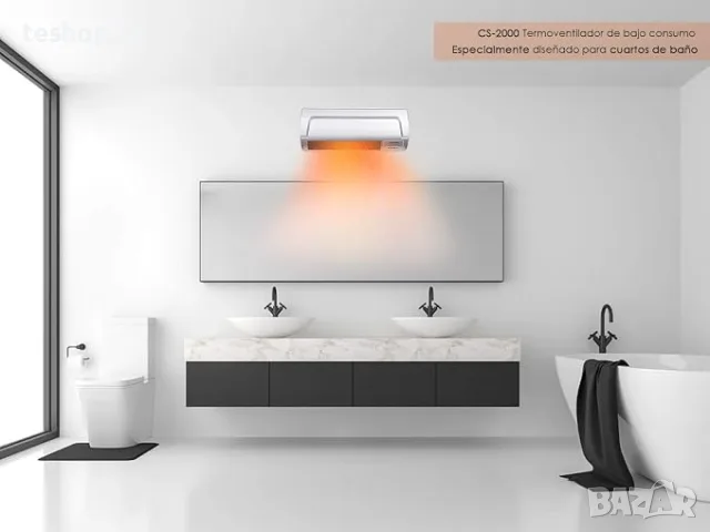 Термо вентилатор за баня 230V-50Hz бял Bastilipo CS2000