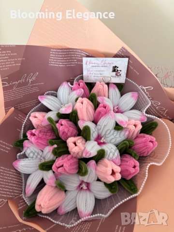 Вечен букет от лалета и лилии