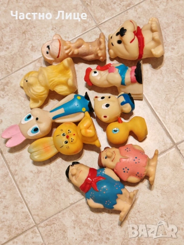 Редки Български Соц Гумени Играчки с Фред Флинтстоун и Барни Ръбъл, снимка 4 - Колекции - 54014909