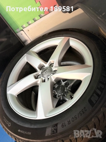Джанти с чисто нови зимни гуми michelin alpin pilot 5 performance 19 цола за Ауди , снимка 3 - Гуми и джанти - 54022188