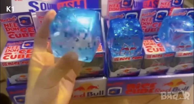 Nee Doh Red Bull Squishy, Скуиши Ред Бул Nice Cube, снимка 2 - Образователни игри - 55372244