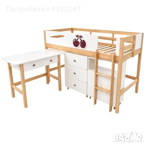 Детско Дървено  Легло , снимка 3 - Мебели за детската стая - 55695993