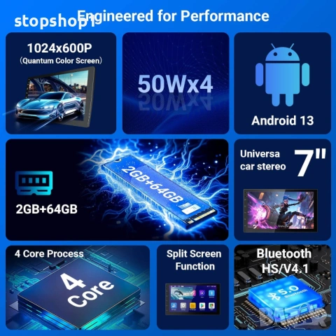 Автомобилни аксесоари 7" HD двудинова автомобилна стерео система с Carplay и Android Auto, 2+64G авт, снимка 7 - Аксесоари и консумативи - 54079784