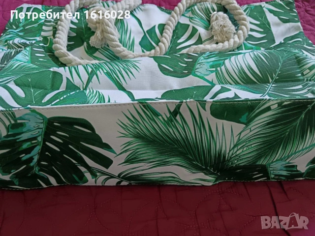 Голяма плажна чанта на листа., снимка 3 - Чанти - 51320362
