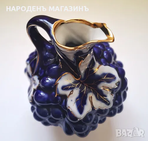 ЛФЗ - СССР - Перфектна гарафа за вино сервиз кана кобалт злато  , снимка 6 - Други ценни предмети - 55645126