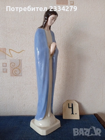 Стари статуетки, фигури с ангели-херувими, настолна лампа и мадони. , снимка 14 - Статуетки - 52534198