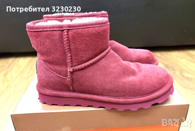 Дамски боти от естесвен велур на BearPaw, 36 размер, снимка 3 - Дамски боти - 54655120