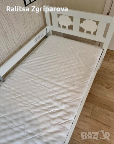 Детско легло IKEA KRITTER 70x160 см с матрак UNDERLIG, снимка 6 - Мебели за детската стая - 54929684