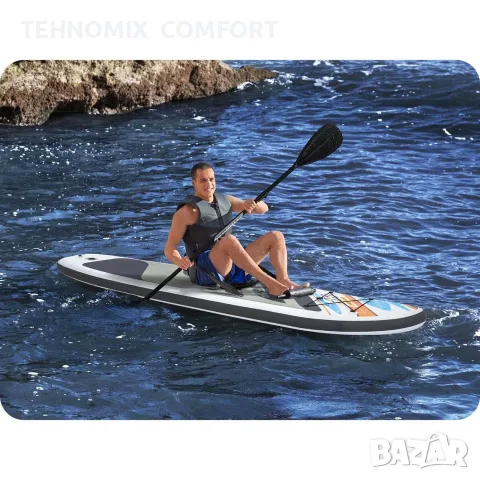  Надуваем падъл борд (SUP) Bestway Hydro-Force White Cap Convertible Set. 305×84×12см.   65341, снимка 2 - Водни спортове - 55629219
