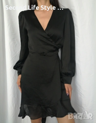 Mango дамска сатенена рокля тип "прегърни ме" р-р M