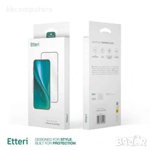 Стъклен протектор Etteri 9D за iPhone 17 Pro Max (6.9), снимка 2 - Фолия, протектори - 54157970