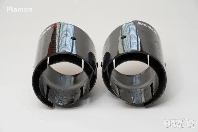 Карбонови накрайници за ауспух тип Akrapovic Carbon (2 бр. / 65 mm), снимка 5 - Аксесоари и консумативи - 55586781