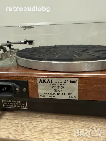 🔈Винтидж полуавтоматичен грамофон с ремъчно задвижване Akai AP-100C🔈, снимка 7 - Грамофони - 55452922