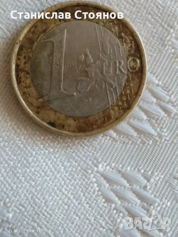монета от 1 евро Германия..с буква j...