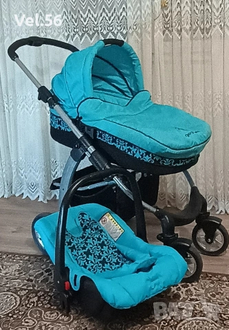 Комбинирана количка Чиполино , снимка 2 - За бебешки колички - 54313593