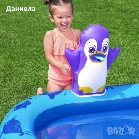 Надуваем детски басейн с морски животни, водни играчки и игра за хвърляне на халки, снимка 14 - Други - 54858063