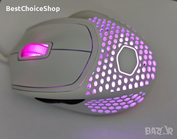 Геймърска мишка Cooler Master MM720, матово бяла, 16000 DPI, RGB и форма на захвата тип „нокът“, снимка 7 - Клавиатури и мишки - 55138107