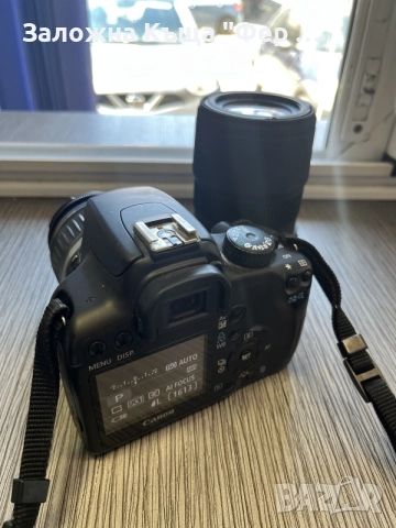 Canon EOS1000D с два обектива, снимка 2 - Фотоапарати - 55478597