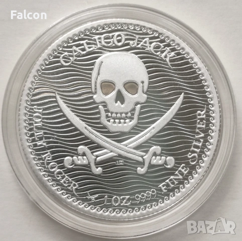 1 Оz / 2 NZD Niue 2022 / Calico Jack - Jolly Roger Series