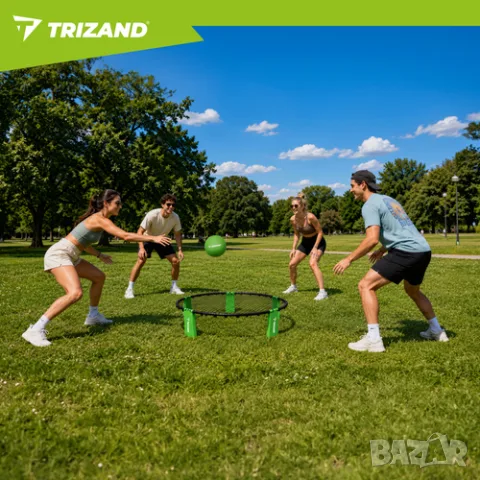 Комплект за спайкбол / Roundnet - кръгла мрежа 90 см, 3 топки + помпа / spikeball , снимка 2 - Други спортове - 55350114