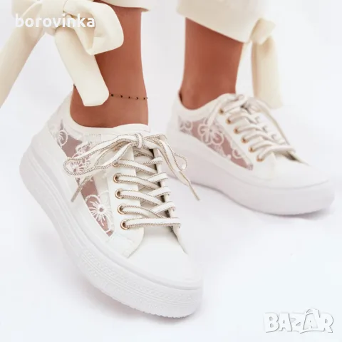 Дамски маратонки с връзки на платформа Lee Cooper LCW-26-44-4480