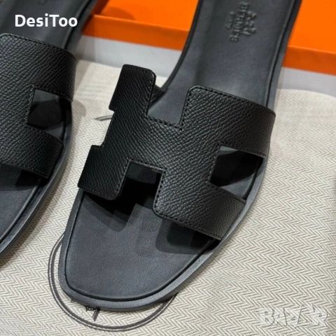 Hermès Oran Black , снимка 5 - Чехли - 54769424