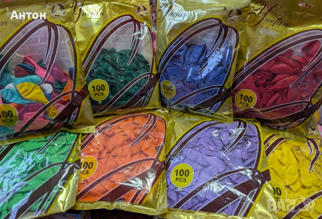 Балони едноцветни 100 бр в пакет, снимка 2 - Други - 54367203