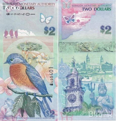Бермуди 2 долара 2009  UNC
