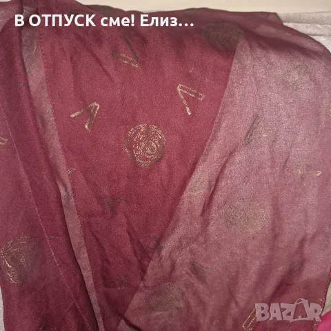 Шал тип копринена материя щампа Версаче винтидж, снимка 2 - Шалове - 55327498